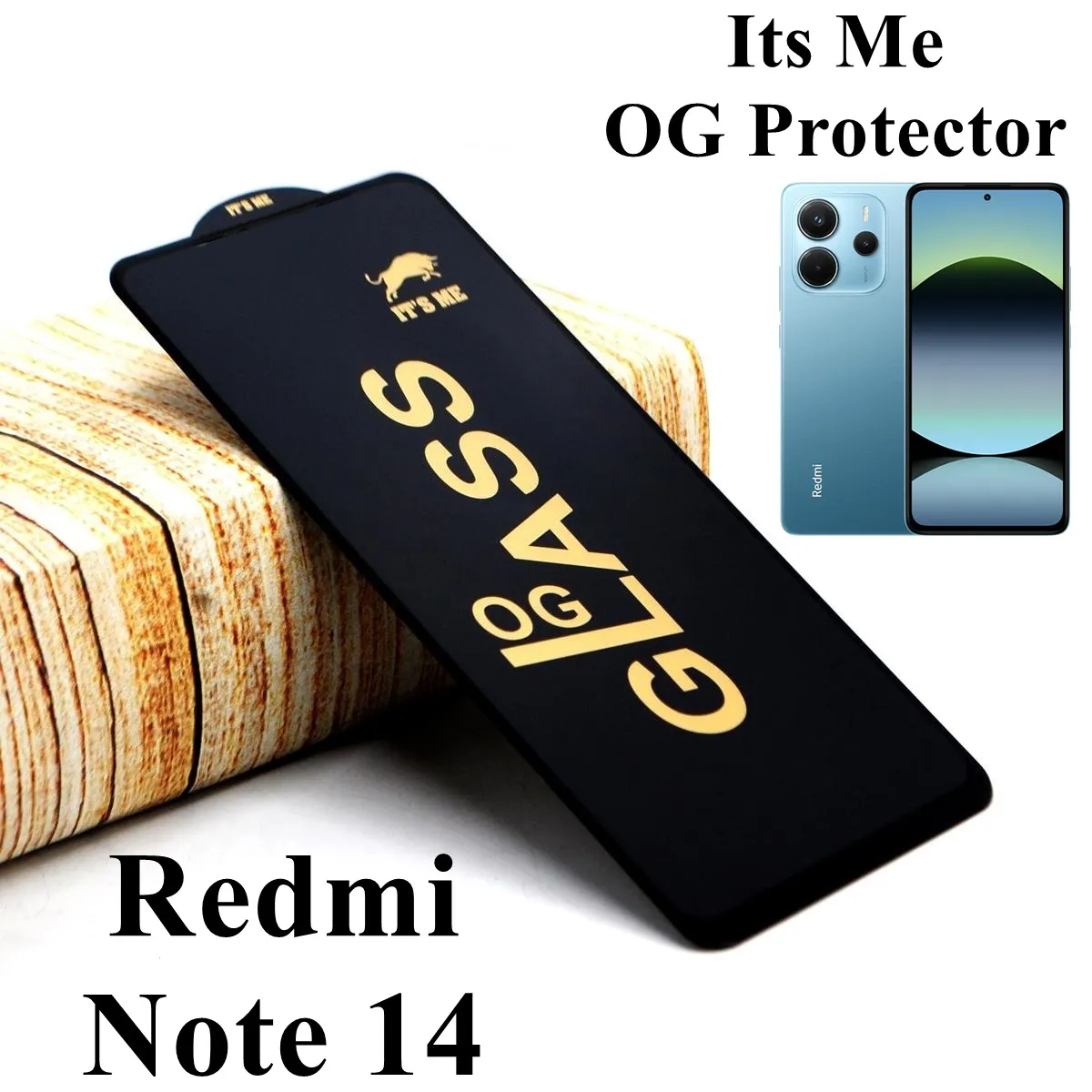 Redmi Note 14 OG Glass Protector HD Plus Super Tuff Screen Glass Premium Protector, OG Protector for Redmi Note 14
