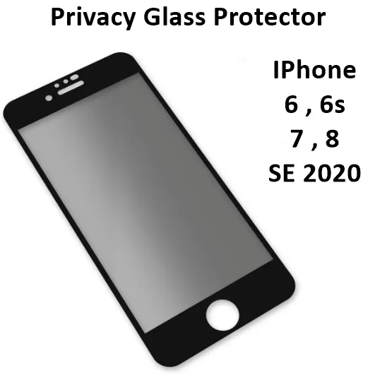 APPLE IPhone 6 , 6s , 7 , 8 , SE 2020 Anti_Spy Privacy Protector 45 Degree HD Tempered Glass Privacy Protector