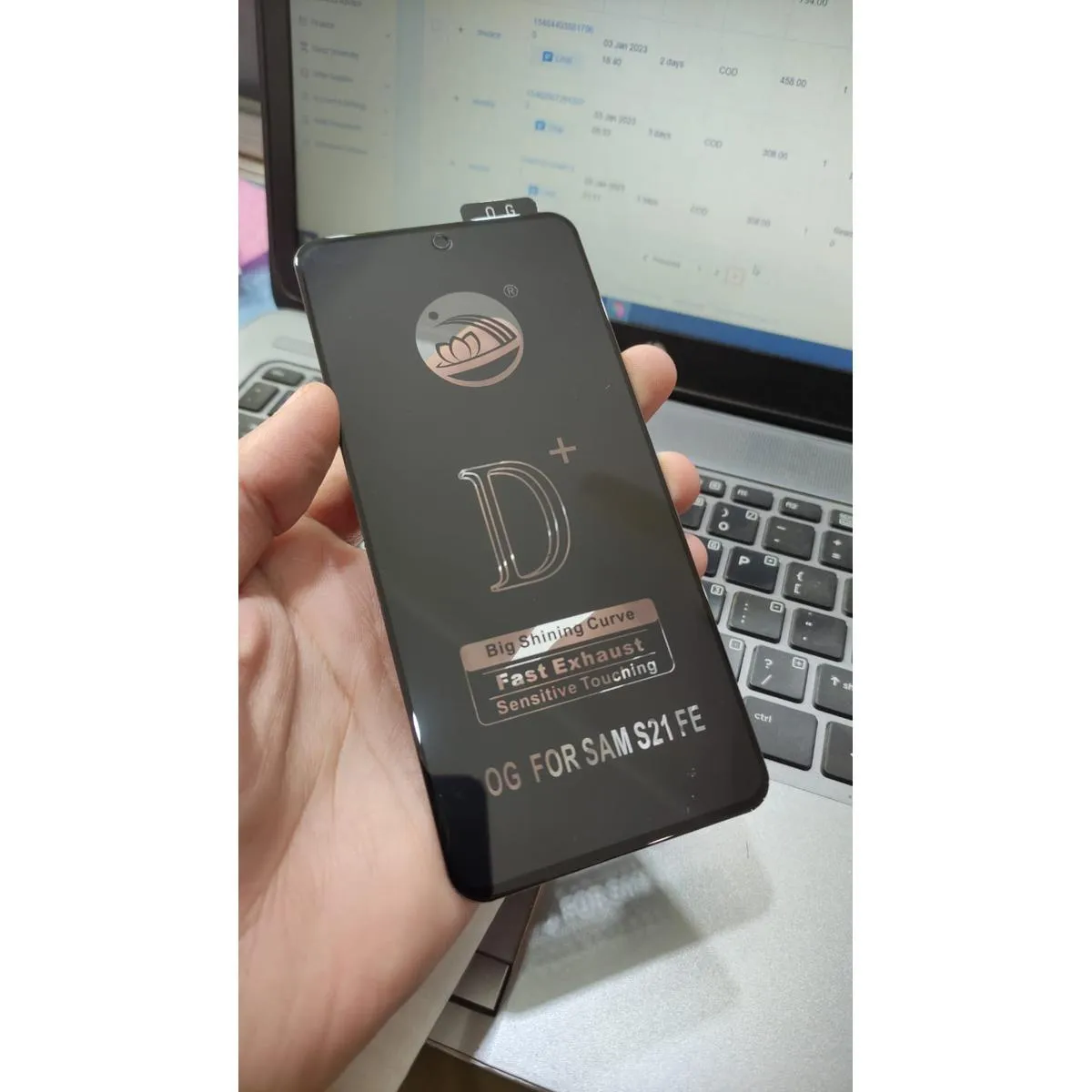 Samsung S21 FE  Curve OG Gorilla HD+ Glass Full Edge to Edge Tempered Screen Protector Premium Quality-Tempered High Quality Glass - OG Gorilla Glass