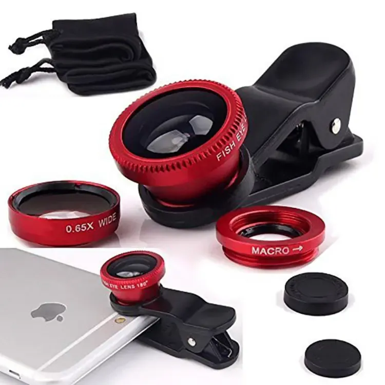 Micro FishEye and Wide lens kit for mobile best universal lens kit for All smartphone Best Telephone camera lens kit