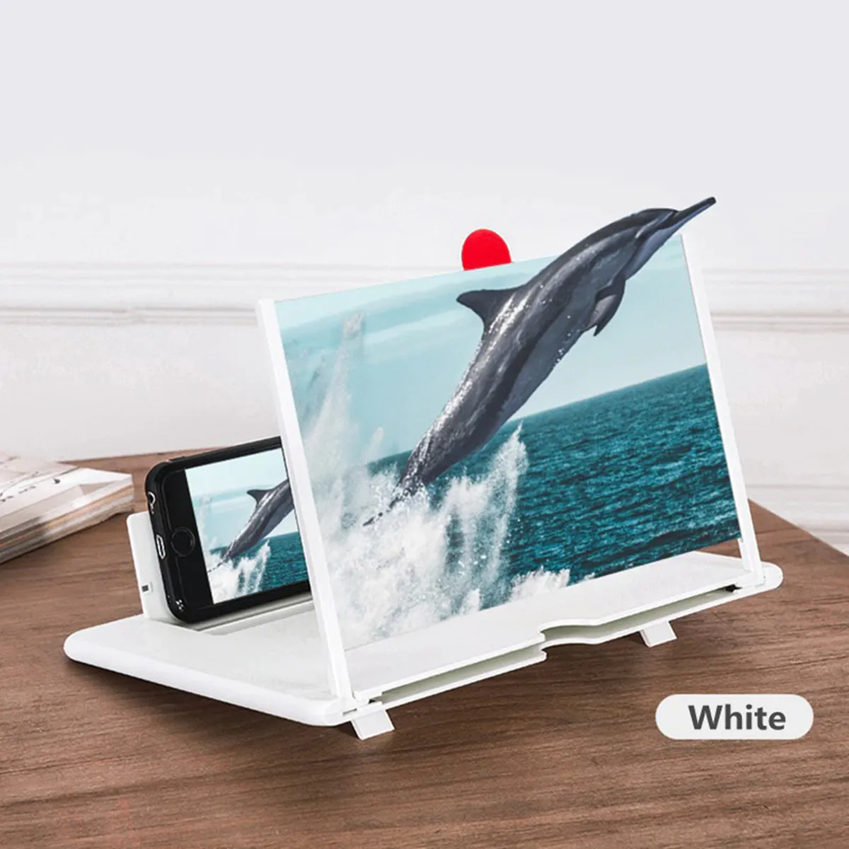 Mobile Phone Screen Magnifier 10 Inch 3D Display with Eyes Protection for All Smartphones, Adjustable Stand, ABS Acrylic Material