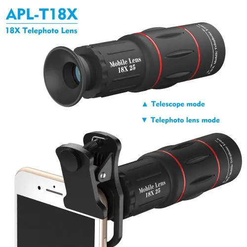18x to 52x Zoom Lens for Mobile, Universal Telephoto Lens for Smartphones