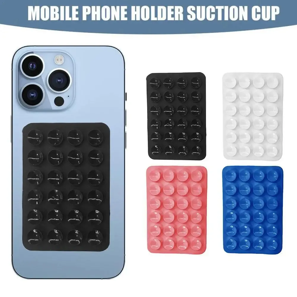 Silicone Suction Pad For Mobile Phone Fixture Suction Cup Silicone Phone Holder  Silicone Suction Phone Case Mount, Adhesive Phone Accessory Compatible with iPhone and Android, Hands-Free Fidget Toy