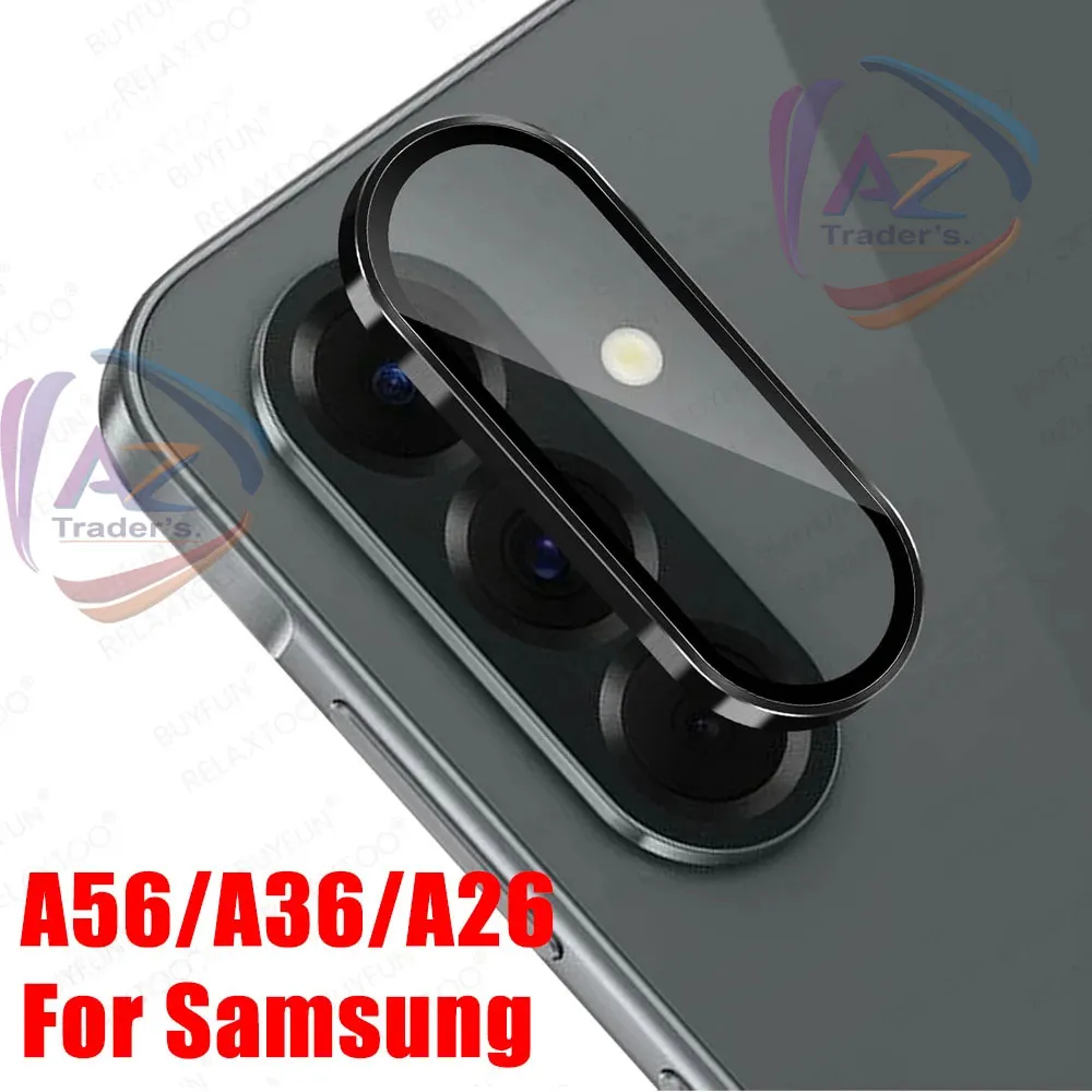 Samsung A26 A36 A56 Camera Ring Glass Tempered Camera Protector Lens Glass 100% Orignal Premium Quality For Samsung A26 A36 A56 Camera Glass metal ring Glass Protector