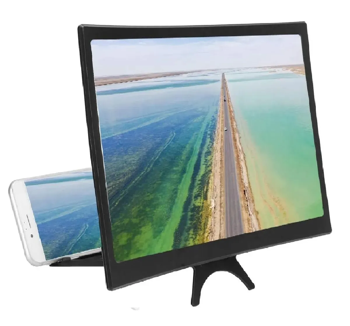 Upto 12 inch Mobile Phone Video Amplifier  Enlarged Screen Magnifier Mobile Phone Screen Magnifier Eyes Protection 3D Mobile Screen Display Pull Out Enlarged Mobile Screen Magnifier 2022 Support for All Smartphones _KIT_