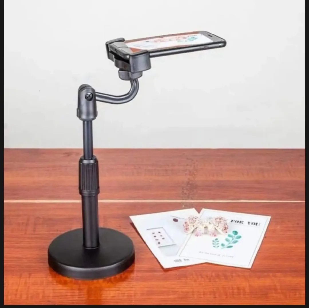 Tiktok, sketch and Art drawing, and YouTube videos creator Compatible Compact Lightweight Mobile Smart Phone Tripod Stand - Black