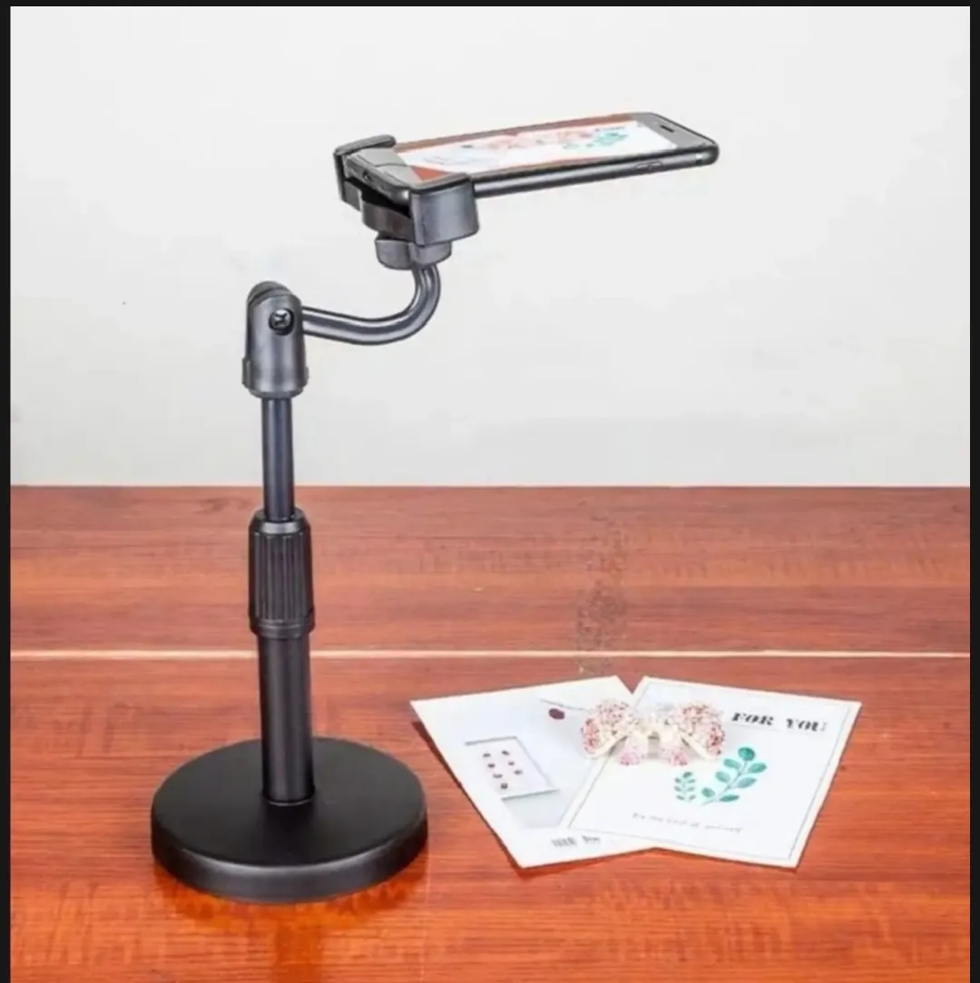 Tiktok, sketch and Art drawing, and YouTube videos creator Compatible Compact Lightweight Mobile Smart Phone Tripod Stand - Black