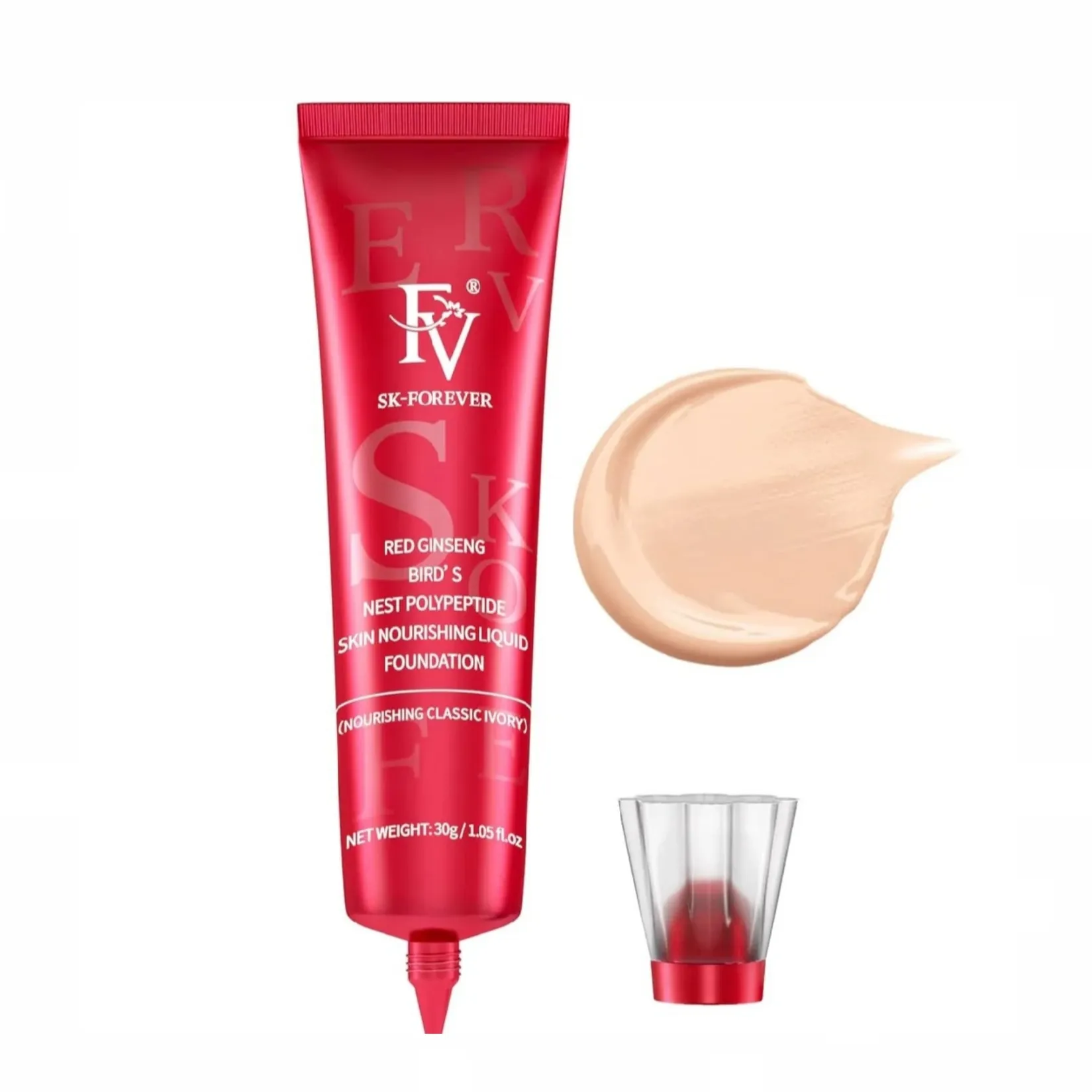 FV SK Forever Foundation Tube China Red Skin Liquid Real Diamond Waterproof