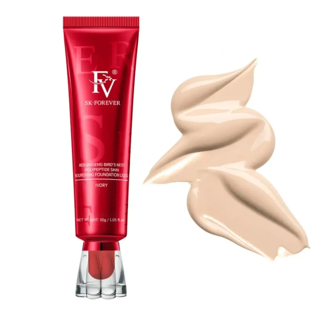 FV Foundation (Ivory) Oil Absorb Liquid Foundation Best Tube Foundation Full Coverage Base 30g