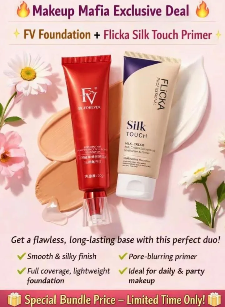 Special Offer 2in1 Deal Flicka Silk Touch Priming Moisturizer and FV SK Forever Foundation Tube