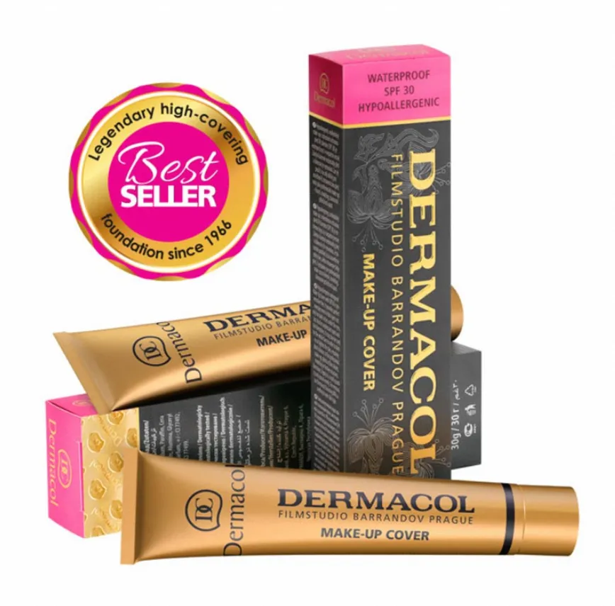 Dermacol Flawless Canvas: Full Coverage Foundation (Shades 11 & 12) | Legendary Water-resistant Makeup Cover