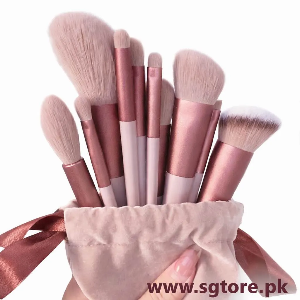 13 PCS Makeup Brushes Set Eye Shadow Foundation Women Cosmetic Brush Eyeshadow Blush Beauty Soft Make Up Tools Bag