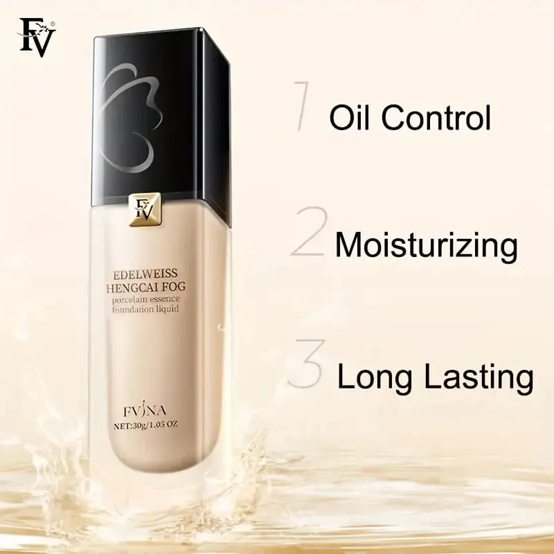 FV Edelweiss Liquid Refreshing Essence FVINA Foundation Skin Care Dry Oil Skin Long-lasting Base Makeup Moisturizing Cosmetic For Womens and Girls Single Piece