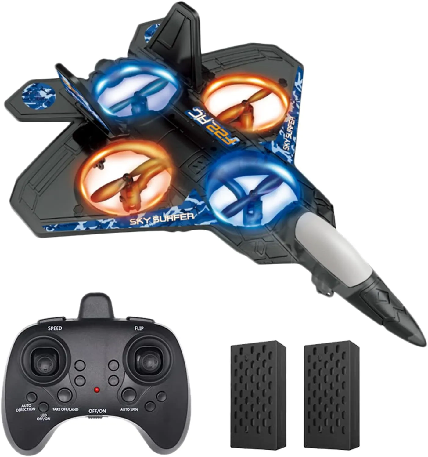 F22 RC Plane Toys with Auto Hover Easy Fly 6-Aixs Gyro 2.4GHZ Remote Control Airplanes 3D Flips Stunts Glider EPP Foam RC Fighter Jet Drones for Adult