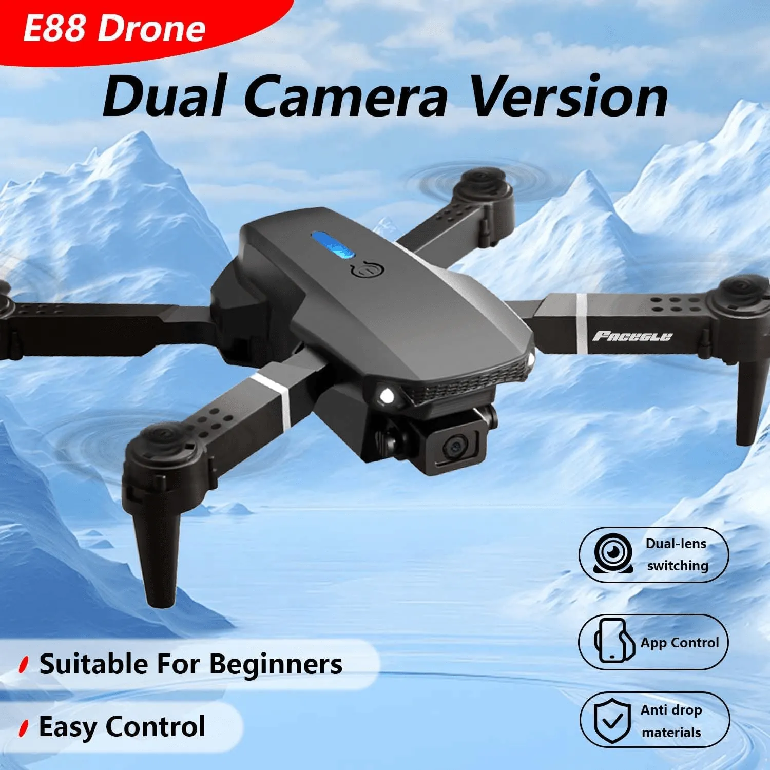 New E88Pro/99Pro/KC3 Double Camera Drone With Obstacle Avoidance High Quality Quadcopter Foldable Camera Drone High Quality Camera Drone