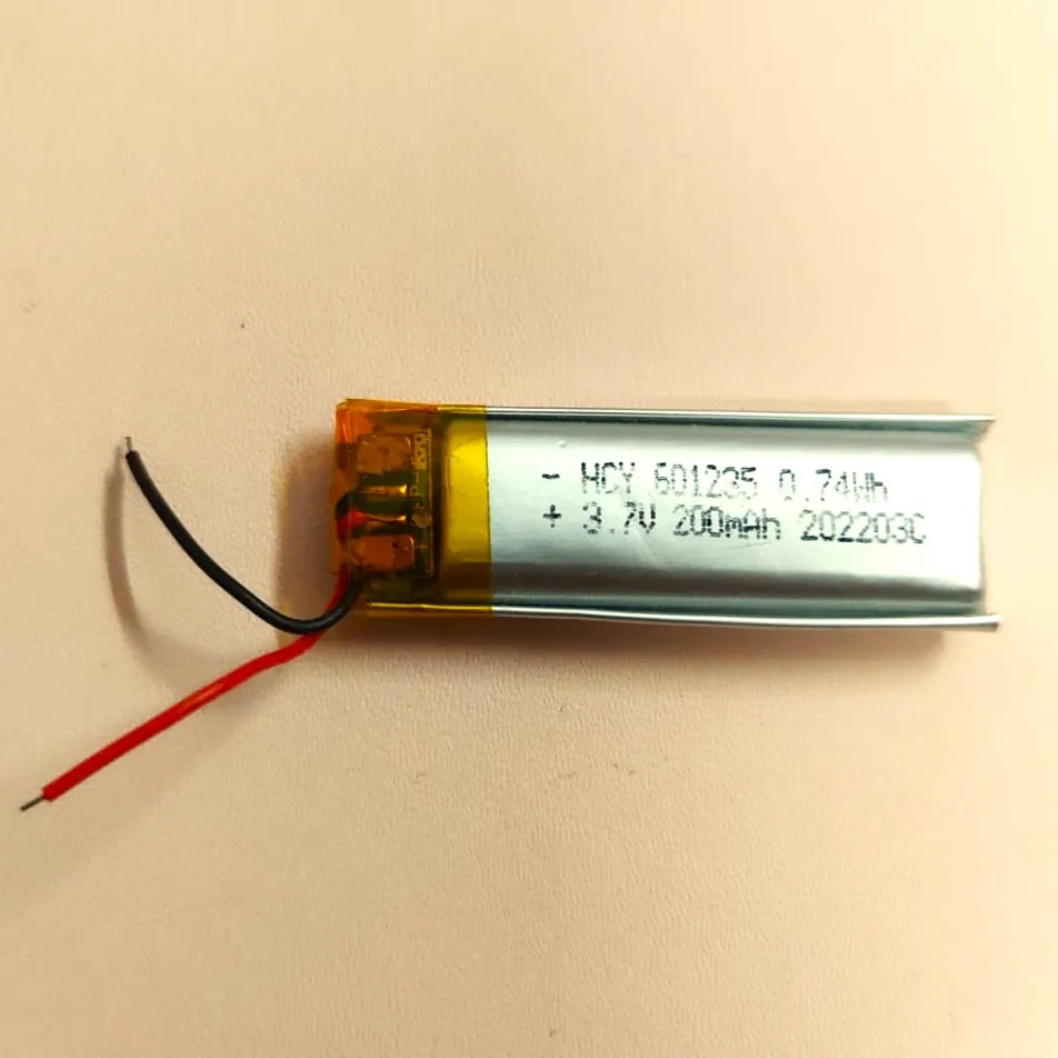 200MAH 601235 Lithium Polymer Battery - Camera, Earbuds, Casing, Power Bank, BT Handsfree - Wireless Headphone, Mini Drone Li-po Li-ion
