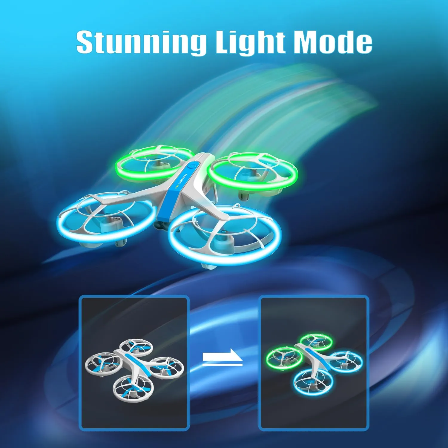Mini Drone Dual Camera Professional HD Wide Angle 360°  360 Degree Stunt Flip Smart Drone Waypoint Flight with Dual Camera 6k Mini Quadcopter Cool Light Smart Hover Drone RC remote control drone