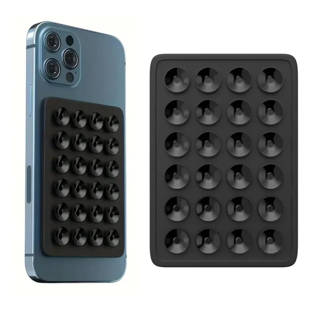 Adhesive Silicon Suction Phone Holder - Wall Mount for iPhone, Samsung, and Other Smartphones