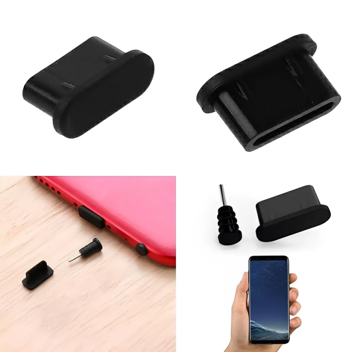 USB C Dust Plugs Silicone Type C Port Protector for Charging and Headphone Jack
