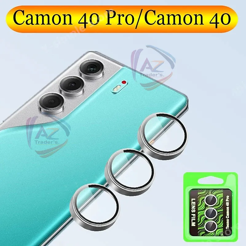 Tecno Camon 40 / Camon 40 Pro Camera Ring Glass Tempered Camera Protector Lens Glass 100% Orignal Premium Quality For Tecno Camon 40 / Camon 40 Pro Camera Glass metal ring Glass Protector